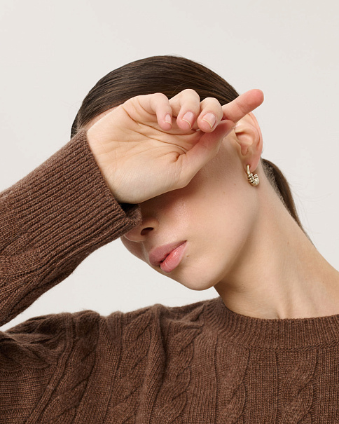 WJ26156-1 Джемпер, Коричневый